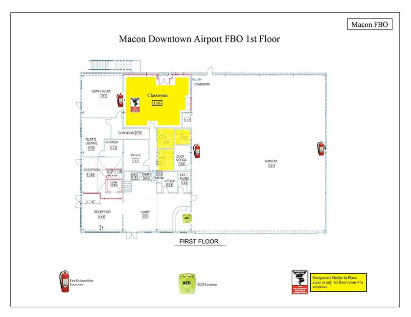 Downtown Airport FBO 1st Safety Diagram